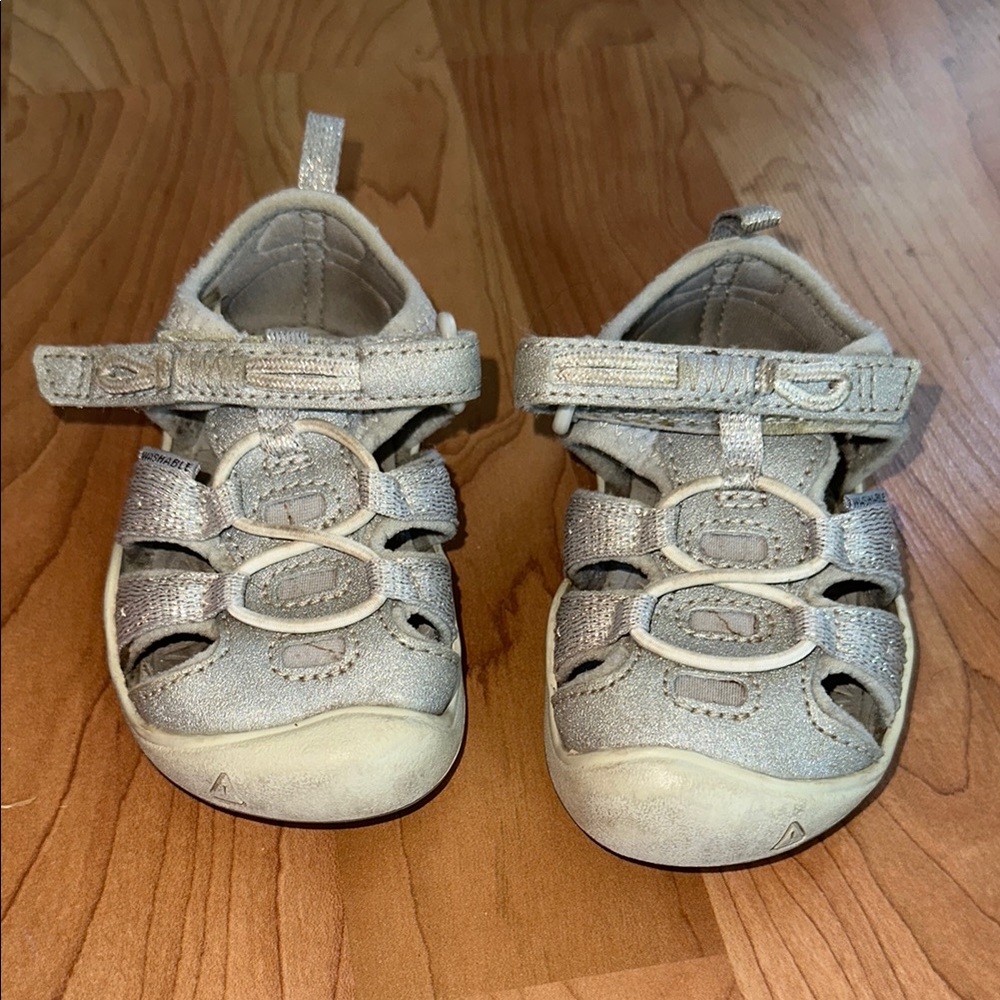 Keen Gray Sandals with Closed Toe and Velcro Straps